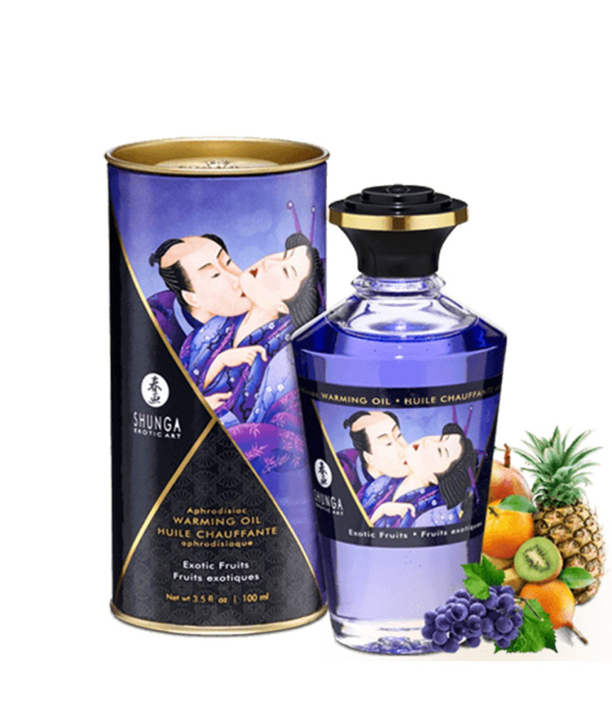 Huile chauffante fruits exotiques comestible 100ml - CC812004